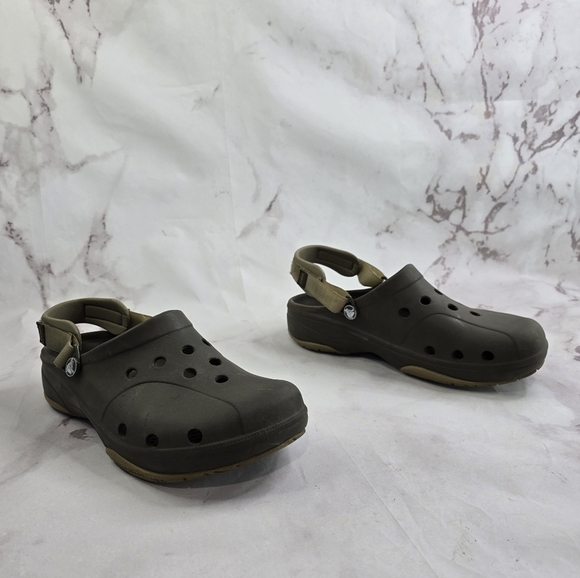 Crocs Sandal Womens 11 Mens Size 9 Brown All Terrain Shoe Sport Adjustable - Picture 2 of 11